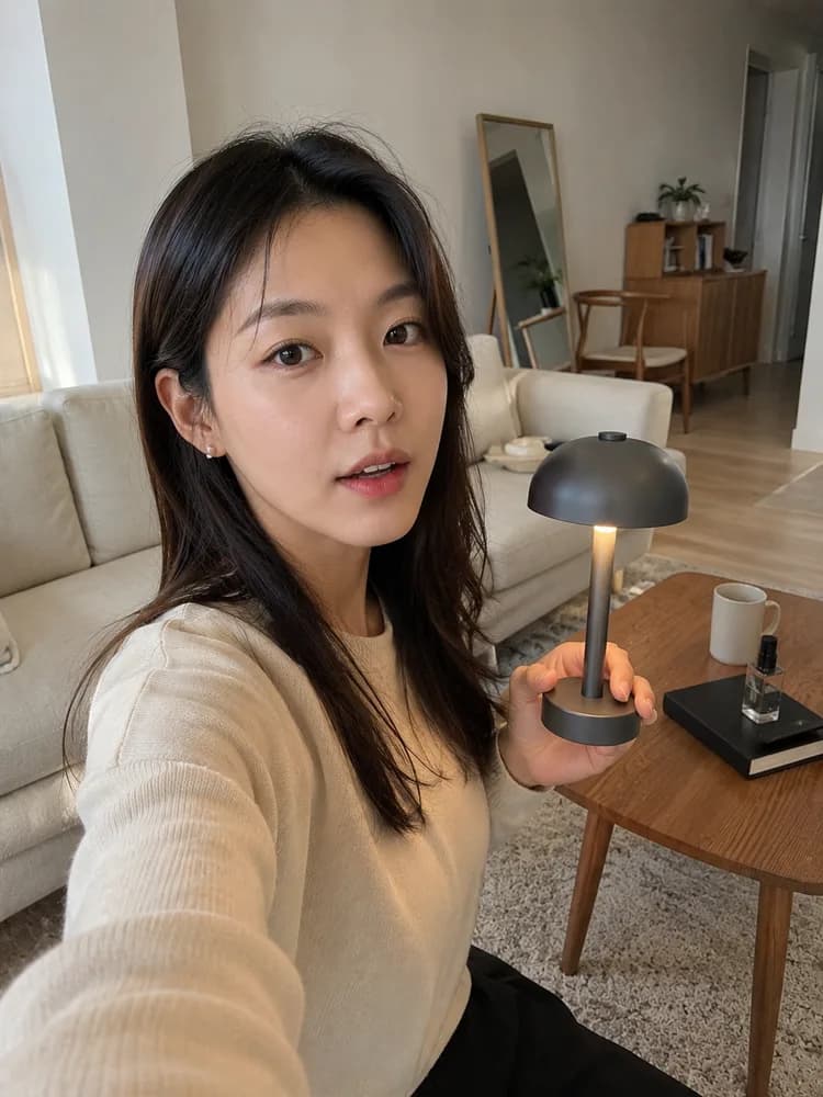 조명만 바꾼 거실